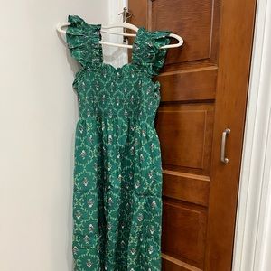 Hill House - Ellie Nap Dress in Emerald Trellis size L, worn only twice.